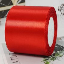 Ruban Satin Rouge(100mmx22m),Ruban Cadeau pour Décoration