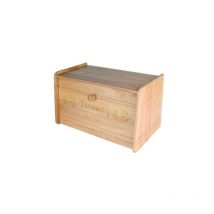 Rubber Wood Carved Bread Bin