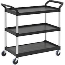 Tischwagen 3 Ladeflächen L560xB450mm - FG342488BLA - Rubbermaid