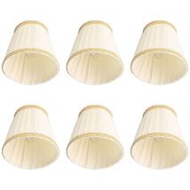 Sjlerst - Abats-Jour de Lampe en Tissu,Petits Abats-Jour de Lampe, Clips Monture de Bougie pour Lustre en Cristal, abat-jours E14 pour table de