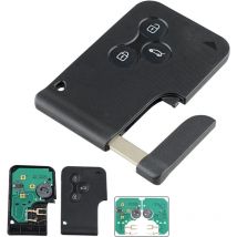 Coque Clé pour Ren-Ault - Clé de Voiture Télécommande 3 Boutons pour Ren-Ault Megane 2 Scenic 2 Clio 3 électronique à Programmer Carte Vierge 433 MHz