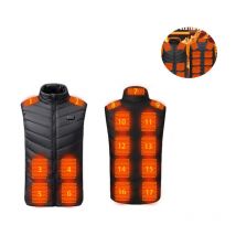 Gilet Chauffant Homme et Femme électrique Chargement usb Veste Chauffante Sans Manche Vêtements Chauffant Hiver Chaud Léger Manteau Doudoune Veste