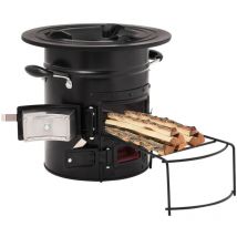 Rubberskin - Furniture Limited - Poêle à bois de camping Noir 50x33,5x30,5 cm