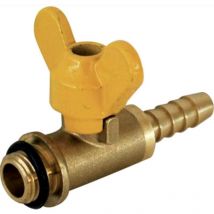 Rubinetto a Farfalla Per Lancia Ottone 1/4M Portagomma Mm 8 - 1 Pz