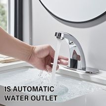 Suguword - Rubinetto Automatico con Sensore a Infrarossi Rubinetto per Lavabo Lavello Intelligente Senza Lavamani con Scatola di Controllo e Valvola