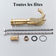 Rubinetto Bagno Lavabo Rubinetto Lavabo Oro in Acciaio Inox con Rubinetto Bagno a Risparmio Idrico Miscelatore Lavabo con Controllo Caldo e Freddo