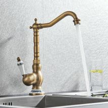Suguword - Rubinetto Bagno Lavabo Rubinetto Lavabo Ottone Antico in Acciaio Inox con Rubinetto Bagno a Risparmio Idrico, Miscelatore Lavabo con