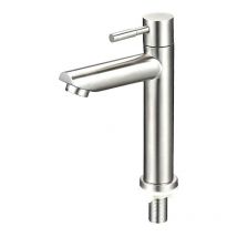Rubinetto bagno moderno, rubinetto lavabo per bagno, miscelatore lavabo con bocca altezza 150 mm, miscelatore lavabo monocomando quadrato, cromato