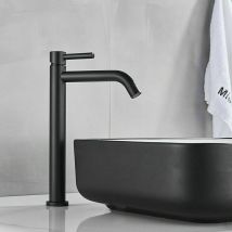 Rubinetto Bagno Lavabo Alto con altezza bocca 210mm Miscelatore Monocomando per Bagno Può Regolazione a Caldo e Freddo G3/8