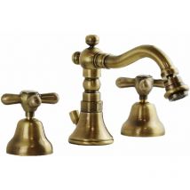 Rubinetto per bidet modello a 3 fori con canna di erogazione colore bronzo resp Old America ART.179.174 Bronzo