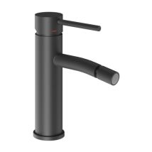 M Rubinetteria - Rubinetto Bidet Monocomando Jazz Ottone Montaggio Rapido Nero Opaco E Piletta
