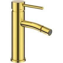 M Rubinetteria - Rubinetto Bidet Monocomando Jazz Ottone Montaggio Rapido Oro Lucido Piletta