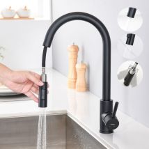 Rubinetto Cucina Con Doccetta Estraibile Lonheo Rubinetto Lavello Cucina Girevole A 360° Miscelatore Monocomando Con Aeratore Staccabile, 