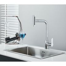 Suguword - Rubinetto Cucina Cromo con Doccetta Estraibile MiscelatoreCucina in Acciaio Inox con Bocca Alta Girevole a 360° Rubinetti Cucina Rubinetto