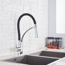 Rubinetto Cucina Cromo in Acciaio Inox Rubinetto Lavello Cucina Alta Pressione Girevole a 360° Miscelatore Cucina Monocomando Rubinetti Cucina Acqua