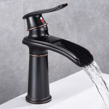 Petites Ecrevisses - Rubinetto da Bagno a Cascata Design Moderno Miscelatore Monocomando per Lavabo Acqua Calda e Fredda Disponibile Nero