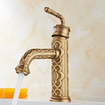Petites Ecrevisses - Rubinetto da Bagno Vintage in Ottone Miscelatore Monocomando per Lavabo Acqua Calda e Fredda