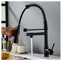 Rubinetto Da Cucina Estraibile Con 2 Modalità Di Getto, Dotato Di 2 Beccucci, Miscelatore Da Cucina Girevole A 360°, Disponibile Con Acqua Calda E 