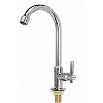 Rubinetto da cucina, rubinetto per lavello con acqua fredda, rubinetto da barra monoforo in acciaio inossidabile, adatto per orto esterno