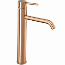 Rubinetto lavabo REA lungo rose gold high