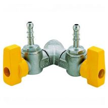 Rubinetto due vie con leva 1/2' x 9 maschio con portagomma gpl Enolgas