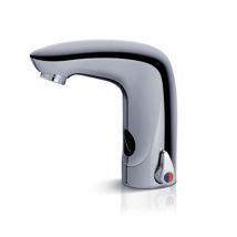 Rubinetto elettronico DMP Settemix per lavabo fotocellula con miscelatore a Pile