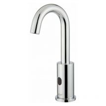 Rubinetto elettronico lavabo a fotocellula con alimentazione da rete 230V Serie curve Idral 02503/1R Cromato - Ottone