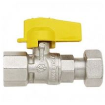 Rubinetto farfalla gas con girello 1/2 f dritto valvola a sfera bocchettone 1/2