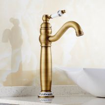 Rubinetto lavabo alto girevole a 360° - bronzo Ulisem