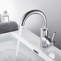 Rubinetto lavabo monocomando monoforo Girevole a 360 Miscelatori monocomando per lavabi Miscelatore Bagno Cromato