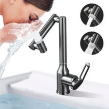Sdlogal - Rubinetto lavabo monocomando Rubinetto miscelatore alto per lavandino stufa rotazione a 360 gradi, rubinetto del bagno, acqua calda e
