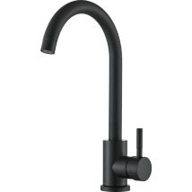 Suguword - Rubinetto Lavello Cucina Nero in Acciaio Inox Miscelatore Cucina Alta Pressione Girevole a 360° Rubinetto Cucina Monocomando Rubinetti