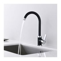 Aihom - Rubinetto lavello da cucina Rubinetto Miscelatore per Cucina Nero Miscelatore Monocomando per Lavello in Ottone