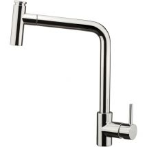 Bonussi - Rubinetto Miscelatore Monocomando Lavello Alto con Doccetta in Ottone Cromato