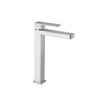 Rubinetto Miscelatore monoforo per lavabo alto serie Twinkle Jacuzzi senza scarico 0TW00493JA00 cromato