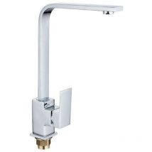 Miscelatore cucina mix lavello rubinetto cromo lucido mod singapore canna alta