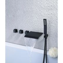 Robinet mélangeur bain-douche à encastré - Noir
