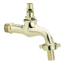 Rubinetto portagomma 1/2" pesante giallo lucido Idral