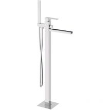 Remer - Rubinetto vasca da pavimento - serie qubika cascata