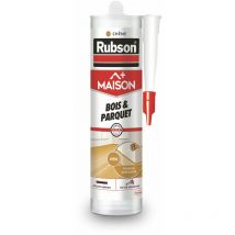 Rubson - Maison Mastic Bois & Parquet couleur chêne, Mastic acrylique pour tous supports bois et maçonnerie, Joints pour intérieur et extérieur,