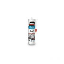 Mastic Bain & Cuisine Couleur Ardoise, Joint silicone multi-matériaux renforcé en antifongiques, mastic sanitaire coloré, souple & étanche, Cartouche