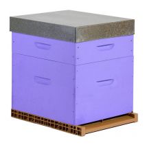Ecoruche - Ruche colorée Dadant 10 cadres (hausse) - Plusieurs modèles disponibles - Lavande