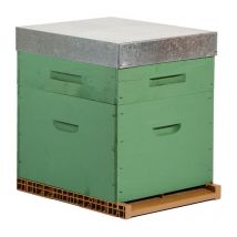 Ecoruche - Ruche colorée Dadant 10 cadres (hausse) - Plusieurs modèles disponibles - Olive