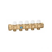 Rücklaufverteiler Komplett Mit Absperrventilen 7 Abgänge Caleffi 663070 7
