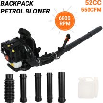 Flasidu - Rucksack-Laubbläser, 52 cc, 550 cfm 2-Takt 1,7 ch, Gas-Schneeflockengebläse