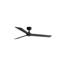 Rudder l Lüfter ohne Licht schwarz/Walnuss