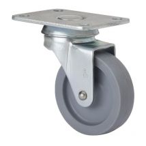 Ruedas Alex rueda giratora placa 10br30-bp plastico gris eje liso