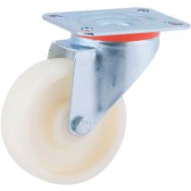 Roulette EHLIS – 80 mm – Nylon injecté – Zinc brillant – Diamètre roue, Charge maximale, Hauteur, Matières, Quantité par pack, Mode de fixation, 