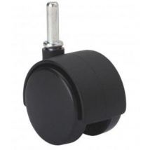 RUEDAS ALEX rueda giratora espiga lisa m8x26 31dk50 poliamix negro