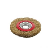 Emhome - Rueda cepillo de acero latonado 178 mm